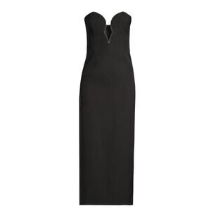 Bardot Lilah Strapless Crystal Embellished Black Midi Dress
